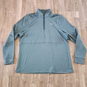 Cinch Womens Green Quarter Zip Pullover Size XXL